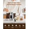imageDreo Milk Frother 8in1 Electric Frother for Latte Art Coffee 9oz270ml Warm and Cold Foam Automatic Frothers for Dairy and NonDairy Milk LED Easy to Clean BaristaMaker AirGray