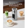 imageDreo Milk Frother 8in1 Electric Frother for Latte Art Coffee 9oz270ml Warm and Cold Foam Automatic Frothers for Dairy and NonDairy Milk LED Easy to Clean BaristaMaker AirGray