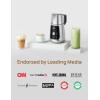 imageDreo Milk Frother Upgraded Allin1 Electric Foam Maker for Coffee 15oz450ml Automatic Foam Frother for Latte Artlevel Microfoam 30 Drinks Dishwasher Safe Easy to Clean LED displaySliver Grey