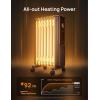 imageDreo Oil Filled Radiator Electric Radiant Heaters for indoor use Large Room with Remote Control Child Lock 4 Modes Overheat ampamp TipOver Protection 24h Timer Digital Thermostat Quiet 1500WBlack