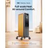 imageDreo Oil Filled Radiator Electric Radiant Heaters for indoor use Large Room with Remote Control Child Lock 4 Modes Overheat ampamp TipOver Protection 24h Timer Digital Thermostat Quiet 1500WSpace Grey
