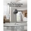 imageDreo Oscillating Fan for Bedroom150120 OmniDirectional Quiet Floor Fans with Smart Control 110ft Pedestal Fan with DC Motor 9 Speeds 6 Modes 43 Inches 12H Timer WiFiVoiceAlexaSilver