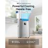 imageDreo Portable Air Conditioners 12000 BTU AC Unit for Bedroom with Drainagefree Cooling 46dB Quiet APPVoiceRemote 24h Timer with Fan ampamp Dehumidifier Smart Standing AC for Room Indoors AC515SSilver