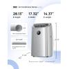 imageDreo Portable Air Conditioners 12000 BTU AC Unit for Bedroom with Drainagefree Cooling 46dB Quiet APPVoiceRemote 24h Timer with Fan ampamp Dehumidifier Smart Standing AC for Room Indoors AC515SSilver