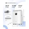 imageDreo Portable Air Conditioners 8000 BTU ASHRAE 5000 BTU DOE Smart AC Unit for Bedroom with Drainagefree Cooling 45dB Quiet APPVoiceRemote Portable AC for Room Indoors AC318SWhite