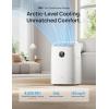 imageDreo Portable Air Conditioners 8000 BTU ASHRAE 5000 BTU DOE Smart AC Unit for Bedroom with Drainagefree Cooling 45dB Quiet APPVoiceRemote Portable AC for Room Indoors AC318SWhite