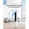 imageDreo Portable Air Conditioners Fan 40 Standing Fans that Blow Cold Air Portable AC80 Oscillating Evaporative Air CoolerRemovable Water Tank Ice Packs Remote Control 4 Speeds 7H Timer BlackWhite and Black