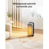 imageDreo Quiet Space Heater 1500W Portable Heaters for Indoor Use with Remote 70 Oscillation Fast and Safety Electric PTC Ceramic for Desk Office Bedroom 12H TimerSilver
