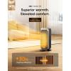 imageDreo Quiet Space Heater 1500W Portable Heaters for Indoor Use with Remote 70 Oscillation Fast and Safety Electric PTC Ceramic for Desk Office Bedroom 12H TimerGold