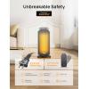 imageDreo Quiet Space Heater 1500W Portable Heaters for Indoor Use with Remote 70 Oscillation Fast and Safety Electric PTC Ceramic for Desk Office Bedroom 12H TimerSilver