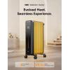 imageDreo Radiator Heater 8 Safety Protection Oil Filled Radiator Heater for Indoor Use 1500W Electric Heaters for Large Room 8 Fins with Remote 4 Modes Digital Thermostat 24H Timer QuietBlack