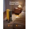 imageDreo Radiator Heater Dual Knobs 8 Safety Protection 1500W Electric Space Heaters for Indoor Use Large Room Energy Saving Quiet Oil Filled Radiator for Bedroom Adjustable ThermostatGray