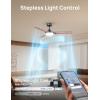 imageDreo Smart Ceiling Fans with Lights 42 Inch Black Ceiling Fan 12 Speeds ampamp 3 Fan Modes Stepless Color Tones Dimmable LED Light 112H Timer Quiet DC Motor RemoteAPPAlexaWall Switch ControlBlack