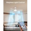 imageDreo Smart Ceiling Fans with Lights 42 Inch Black Ceiling Fan 12 Speeds ampamp 3 Fan Modes Stepless Color Tones Dimmable LED Light 112H Timer Quiet DC Motor RemoteAPPAlexaWall Switch ControlWhite