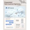 imageDreo Smart Ceiling Fans with Lights 42 Inch Black Ceiling Fan 12 Speeds ampamp 3 Fan Modes Stepless Color Tones Dimmable LED Light 112H Timer Quiet DC Motor RemoteAPPAlexaWall Switch ControlBlack