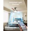 imageDreo Smart Ceiling Fans with Lights 42 Inch Black Ceiling Fan 12 Speeds ampamp 3 Fan Modes Stepless Color Tones Dimmable LED Light 112H Timer Quiet DC Motor RemoteAPPAlexaWall Switch ControlBlack