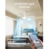 imageDreo Smart Ceiling Fans with Lights 42 Inch Black Ceiling Fan 12 Speeds ampamp 3 Fan Modes Stepless Color Tones Dimmable LED Light 112H Timer Quiet DC Motor RemoteAPPAlexaWall Switch ControlWhite