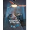 imageDreo Smart Ceiling Fans with Lights 42 Inch Black Ceiling Fan 12 Speeds ampamp 3 Fan Modes Stepless Color Tones Dimmable LED Light 112H Timer Quiet DC Motor RemoteAPPAlexaWall Switch ControlBlack