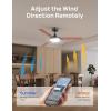 imageDreo Smart Ceiling Fans with Lights 42 Inch Black Ceiling Fan 12 Speeds ampamp 3 Fan Modes Stepless Color Tones Dimmable LED Light 112H Timer Quiet DC Motor RemoteAPPAlexaWall Switch ControlBlack