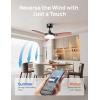 imageDreo Smart Ceiling Fans with Lights 42 Inch Black Ceiling Fan 12 Speeds ampamp 3 Fan Modes Stepless Color Tones Dimmable LED Light 112H Timer Quiet DC Motor RemoteAPPAlexaWall Switch ControlBlack