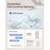 imageDreo Smart Ceiling Fans with Lights 42 Inch Black Ceiling Fan 12 Speeds ampamp 3 Fan Modes Stepless Color Tones Dimmable LED Light 112H Timer Quiet DC Motor RemoteAPPAlexaWall Switch ControlGrey