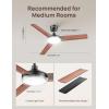 imageDreo Smart Ceiling Fans with Lights 42 Inch Black Ceiling Fan 12 Speeds ampamp 3 Fan Modes Stepless Color Tones Dimmable LED Light 112H Timer Quiet DC Motor RemoteAPPAlexaWall Switch ControlBlack