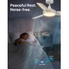imageDreo Smart Ceiling Fans with Lights 42 Inch Black Ceiling Fan 12 Speeds ampamp 3 Fan Modes Stepless Color Tones Dimmable LED Light 112H Timer Quiet DC Motor RemoteAPPAlexaWall Switch ControlWhite