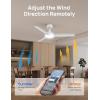 imageDreo Smart Ceiling Fans with Lights 42 Inch Black Ceiling Fan 12 Speeds ampamp 3 Fan Modes Stepless Color Tones Dimmable LED Light 112H Timer Quiet DC Motor RemoteAPPAlexaWall Switch ControlWhite