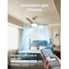 imageDreo Smart Ceiling Fans with Lights 42 Inch Black Ceiling Fan 12 Speeds ampamp 3 Fan Modes Stepless Color Tones Dimmable LED Light 112H Timer Quiet DC Motor RemoteAPPAlexaWall Switch ControlGrey