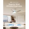 imageDreo Smart Ceiling Fans with Lights Low profile Ceiling Fan with AlexaApp 52 Dimmable Lighting ampamp Color Tuning RGB Ambient Light for Living Room Game Room Easy Installation Quiet BlackWhite