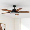 imageDreo Smart Ceiling Fans with Lights Low profile Ceiling Fan with AlexaApp 52 Dimmable Lighting ampamp Color Tuning RGB Ambient Light for Living Room Game Room Easy Installation Quiet BlackBlack