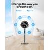 imageDreo Smart Fan for Bedroom 120105 Omnidirectional Oscillating Standing Fans with Remote 100ft Quiet Floor Fan for Room WiFiVoiceAlexa 6 Modes 8 Speeds 3743 Height 12H Timer DC MotorGrey