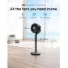 imageDreo Smart Fan for Bedroom 120105 Omnidirectional Oscillating Standing Fans with Remote 100ft Quiet Floor Fan for Room WiFiVoiceAlexa 6 Modes 8 Speeds 3743 Height 12H Timer DC MotorGrey