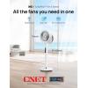 imageDreo Smart Fan for Bedroom 120105 Omnidirectional Oscillating Standing Fans with Remote 100ft Quiet Floor Fan for Room WiFiVoiceAlexa 6 Modes 8 Speeds 3743 Height 12H Timer DC MotorWhite
