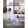 imageDreo Smart Fan for Bedroom Positionbased Oscillation 150120 3D Oscillating Fan 110ft Pedestal Fans with WiFiVoiceRemote Standing Fans Work with AlexaGoogle 9 Speeds 6 Modes 25dB SilverSilver