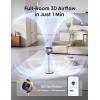 imageDreo Smart Fan for Bedroom Positionbased Oscillation 150120 3D Oscillating Fan 110ft Pedestal Fans with WiFiVoiceRemote Standing Fans Work with AlexaGoogle 9 Speeds 6 Modes 25dB SilverSilver