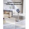 imageDreo Smart Fan for Bedroom Positionbased Oscillation 150120 3D Oscillating Fan 110ft Pedestal Fans with WiFiVoiceRemote Standing Fans Work with AlexaGoogle 9 Speeds 6 Modes 25dB SilverSilver