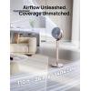 imageDreo Smart Fan for Bedroom Positionbased Oscillation 150120 3D Oscillating Fan 110ft Pedestal Fans with WiFiVoiceRemote Standing Fans Work with AlexaGoogle 9 Speeds 6 Modes 25dB SilverStarlight