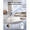 imageDreo Smart Fan for Bedroom Positionbased Oscillation 150120 3D Oscillating Fan 110ft Pedestal Fans with WiFiVoiceRemote Standing Fans Work with AlexaGoogle 9 Speeds 6 Modes 25dB SilverStarlight