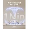 imageDreo Smart Fans for Bedroom 120 120 OmniDirectional Oscillating Fan 90ft Quiet Pedestal Fan with RGB Light 9 Speeds 6 Modes 20dB 8H Timer WiFiVoice 3742quot Floor Fans with Remote SilverWhite