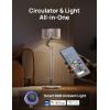 imageDreo Smart Fans for Bedroom 120 120 OmniDirectional Oscillating Fan 90ft Quiet Pedestal Fan with RGB Light 9 Speeds 6 Modes 20dB 8H Timer WiFiVoice 3742quot Floor Fans with Remote Silverstarlight