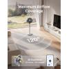 imageDreo Smart Fans for Bedroom 120 120 OmniDirectional Oscillating Fan 90ft Quiet Pedestal Fan with RGB Light 9 Speeds 6 Modes 20dB 8H Timer WiFiVoice 3742quot Floor Fans with Remote Silversilver