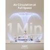 imageDreo Smart Fans for Bedroom 120 120 OmniDirectional Oscillating Fan 90ft Quiet Pedestal Fan with RGB Light 9 Speeds 6 Modes 20dB 8H Timer WiFiVoice 3742quot Floor Fans with Remote Silverstarlight