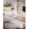 imageDreo Smart Fans for Bedroom 120 120 OmniDirectional Oscillating Fan 90ft Quiet Pedestal Fan with RGB Light 9 Speeds 6 Modes 20dB 8H Timer WiFiVoice 3742quot Floor Fans with Remote Silverstarlight