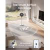 imageDreo Smart Fans for Bedroom 120 120 OmniDirectional Oscillating Fan 90ft Quiet Pedestal Fan with RGB Light 9 Speeds 6 Modes 20dB 8H Timer WiFiVoice 3742quot Floor Fans with Remote SilverWhite
