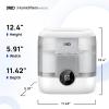 imageDreo Smart Humidifiers for Bedroom 6L Top Fill Supersized Cool Mist Humidifier for Large Room 60 Hour Runtime Quiet Ultrasonic Humidifier for Plants Baby Indoor Home Night Light BlackGray