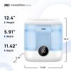 imageDreo Smart Humidifiers for Bedroom 6L Top Fill Supersized Cool Mist Humidifier for Large Room 60 Hour Runtime Quiet Ultrasonic Humidifier for Plants Baby Indoor Home Night Light BlackBlue