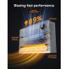 imageDreo Smart Wall Heater Electric Space Heater for Bedroom 1500W 120 Vertical Oscillation Adjustable Thermostat Remote Control 24H Timer EasyMount Heater for Indoor Use Works with Alexa WH719SWooden