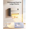 imageDreo Smart Wall Heater Electric Space Heater for Bedroom 1500W 120 Vertical Oscillation Adjustable Thermostat Remote Control 24H Timer EasyMount Heater for Indoor Use Works with Alexa WH719SWooden