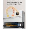 imageDreo Smart Wall Heater Electric Space Heater for Bedroom 1500W 120 Vertical Oscillation Adjustable Thermostat Remote Control 24H Timer EasyMount Heater for Indoor Use Works with Alexa WH719SWhite